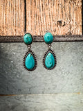 Molly - Post Dangle Earrings - Turquoise - Western Jewelry - Bronco Western Supply Co.