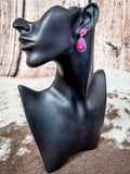 Molly - Post Dangle Earrings - Pink - Western Jewelry - Bronco Western Supply Co.