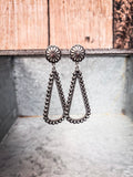 Joan - Navajo Style - Teardrop - Dangle Earrings - Western Jewelry - Bronco Western Supply Co.