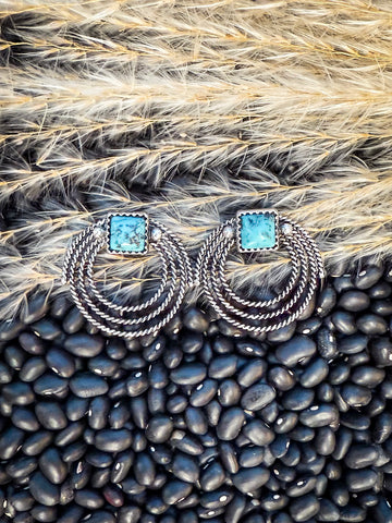 Large Lasso - Stud Earrings - Western Jewelry - Earring - Bronco Western Supply Co.