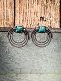 Large Lasso - Stud Earrings - Western Jewelry - Earring - Bronco Western Supply Co.