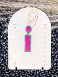 Haven - Dangle Earrings - Pink - Western Jewelry - Punchy Earring - Bronco Western Supply Co.