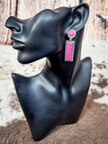 Haven - Dangle Earrings - Pink - Western Jewelry - Punchy Earring - Bronco Western Supply Co.