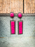 Haven - Dangle Earrings - Pink - Western Jewelry - Punchy Earring - Bronco Western Supply Co.