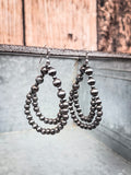 Buster - Teardrop - Dangle Earrings - Silver - Western Jewelry - Bronco Western Supply Co.