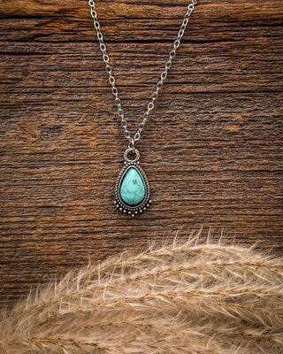 Willow Teardrop Pendant Necklace