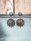 Cassidy - Western Horse Coin - Stud Earrings - Western Jewelry - Bronco Western Supply Co.