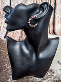 Augusta - Beaded Hoop Earrings - Copper - Faux Navajo Pearl - Bronco Western Supply Co.