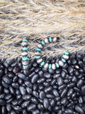 Augusta - Beaded Hoop - Earrings - Gray - Faux Navajo Pearl - Bronco Western Supply Co.
