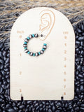 Augusta - Beaded Hoop - Earrings - Gray - Faux Navajo Pearl - Bronco Western Supply Co.