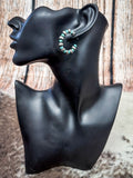 Augusta - Beaded Hoop - Earrings - Gray - Faux Navajo Pearl - Bronco Western Supply Co.