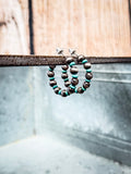Augusta - Beaded Hoop - Earrings - Gray - Faux Navajo Pearl - Bronco Western Supply Co.