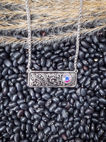 Clementine - Western - Filigree - Bar Necklace - Western Jewelry - Bronco Western Supply Co.