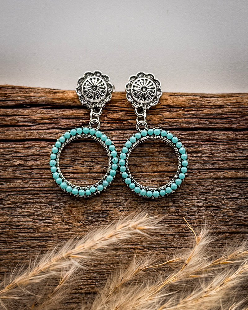 Heirloom Halo Dangle Hoop Earrings