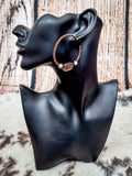 Lucinda - Western - Hoop Earrings - Copper - Accessory - Bronco Western Supply Co.