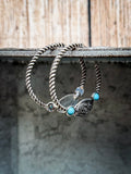 Lucinda - Western - Hoop Earrings - Silver - Accessory - Bronco Western Supply Co.