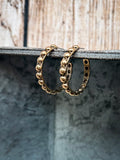 Galveston - Metal Bubble -Stud - Hoop Earrings - Gold - Bronco Western Supply Co.