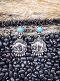 Range - Western - Buffalo Coin - Stud Earrings - Western Accessory - Bronco Western Supply Co.