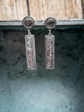 Out West - Bar Dangle Earrings - Silver - Western Jewelry - Earrings - Bronco Western Supply Co.