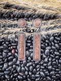 Out West - Bar Dangle Earrings - Copper - Western Jewelry - Earrings - Bronco Western Supply Co.