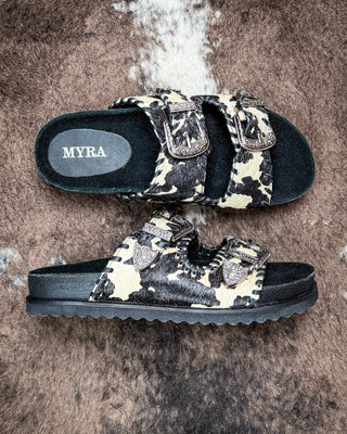 Coyote Crest Western Hand-Tooled Sandals by Myra Bag