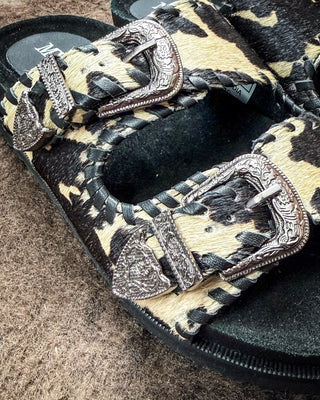 Coyote Crest Western Hand-Tooled Sandals by Myra Bag