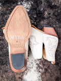 Myra Bag - La Ponderosa - Leather - Booties - Ivory - Footwear - Bronco Western Supply Co.