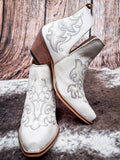 Myra Bag - La Ponderosa - Leather - Booties - Ivory - Footwear - Bronco Western Supply Co.