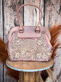 Rowdy Rose Tooled Leather Shoulder Tote Bag