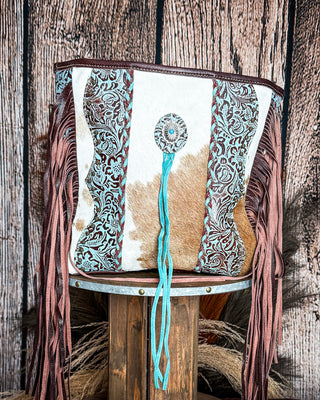 Dendrite Hairon Fringe Crossbody Bag by Myra Bag
