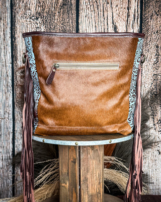 Dendrite Hairon Fringe Crossbody Bag by Myra Bag