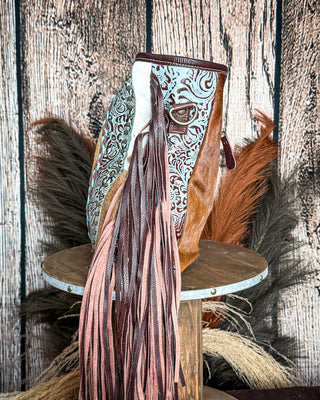 Dendrite Hairon Fringe Crossbody Bag by Myra Bag