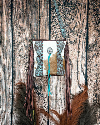 Dendrite Hairon Fringe Crossbody Bag by Myra Bag