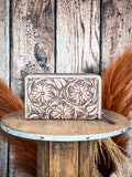 Honey - Tooled Leather - Wallet - Western Accessory - Ohlay Bags - Bronco Western Supply