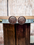 Ellie - Western - Rope - Filigree - Round - Stud Earrings - Bronco Western Supply Co.