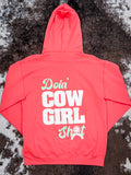 Doin' Cowgirl Sh*t Hoodie - Coral - Western Wear - Bronco Brand - Bronco Western Supply Co.