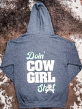 Doin' Cowgirl Sh*t - Hoodie - Gray - Western Wear - Bronco Brand - Bronco Western Supply Co.