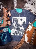 Somewhere In The Wild West Graphic Tee - Black