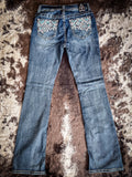 Grace in LA Easy Fit Women's Turquoise Boot Cut Jeans
