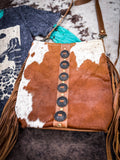 Myra Bag - Flouncy Leather and Hair On Hide Crossbody Bag