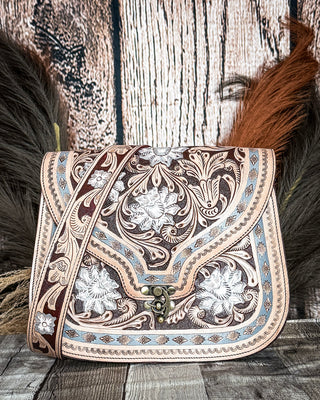 Stella Tooled Leather Shoulder and Crossbody Bag by Countryside Co.