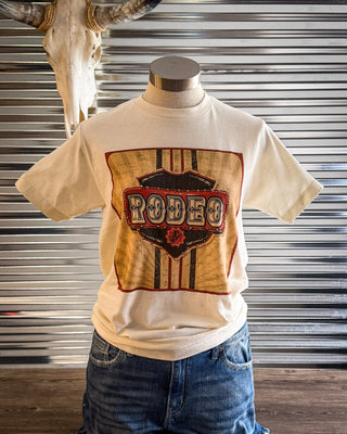 Rodeo Revival Rhinestone Graphic Tee in Cream