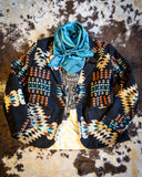 Mesa Mirage Southwestern Print Blazer - Lucky & Blessed - Bronco Western Supply Co.