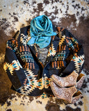 Mesa Mirage Southwestern Print Blazer - Lucky & Blessed - Bronco Western Supply Co.