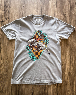 Raleigh Bronc Graphic Tee in Granite