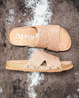 Jordyn Sandal in Light Tan by Very G