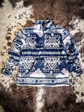 Hooey Avery Men's Navy Aztec Fleece Pullover
