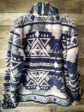 Hooey Avery Men's Navy Aztec Fleece Pullover