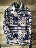 Hooey Avery Men's Navy Aztec Fleece Pullover