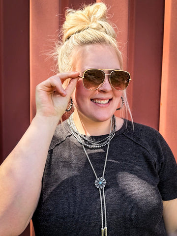 Classic Aviators - Tangle-Free Oversized Sunglasses
